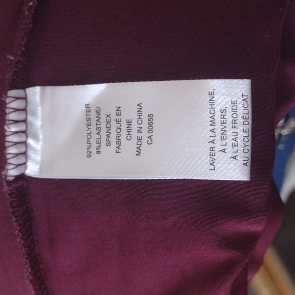 LUSH Cowell Neck Stretch Long Sleeve Top w Built in TANK by REITMANS!! - Picture 7 of 7